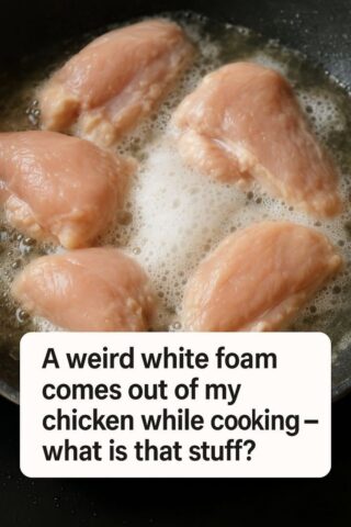A weird white foam comes out of my chicken while cooking — what is that stuff?