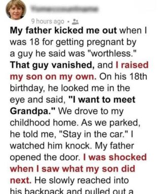 My Father Kicked Me Out at 17, Decades Later, My Son Showed Up at His Door With the Words He Deserved to Hear!
