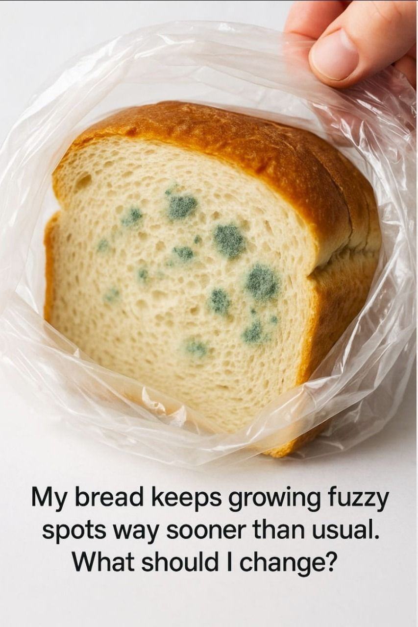My bread keeps growing fuzzy spots way sooner than usual