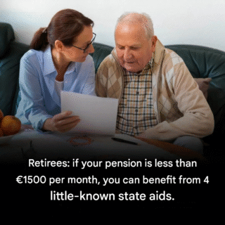 Retirement: few people know this, but with a pension of less than €1,500, you can benefit from 4 state aid programs.