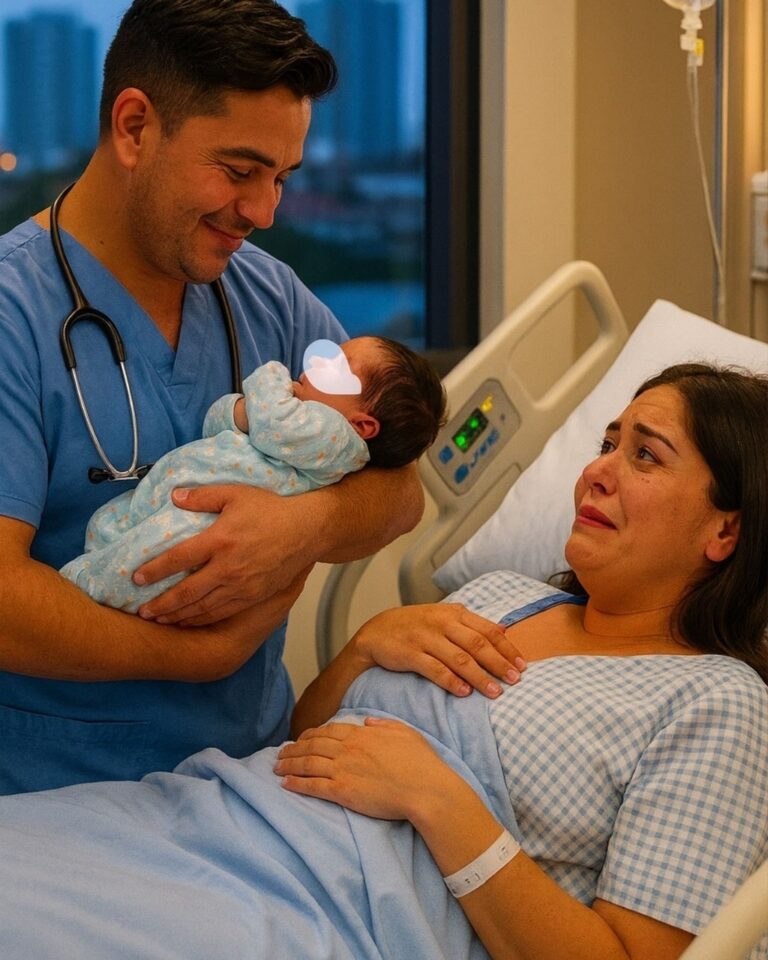 While attending the birth of his ex-girlfriend, the doctor goes pale when he sees the baby that has just been born.