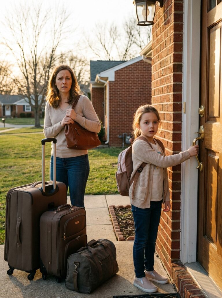 My husband had just left on a business trip when my six-year-old daughter whispered, ‘Mommy… we have to run. Now.’ I asked her, ‘What? Why?’ She was trembling as she said, ‘There’s no time. We have to leave the house right now.’ I grabbed our bags and reached for the door… and that’s when it happened.