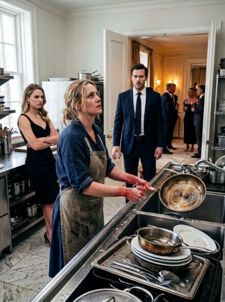 A millionaire husband returned home early to surprise his wife, but found her washing dishes like a maid in the very house where she should have been living like a queen… while her family threw a lavish party upstairs with his money, and no one expected what happened next.
