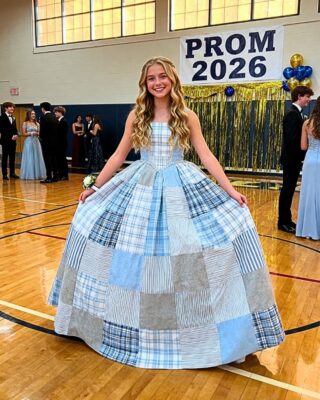 I Sewed a Dress From My Dad’s Shirts for Prom in His Honor – My Classmates Laughed Until the Principal Took the Mic and the Room Fell Silent