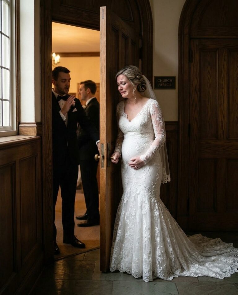 An hour before my wedding, as I trembled with pain, our child still inside me, I heard my fiancé whisper the words that shattered everything: “I never loved her… this baby doesn’t change anything.” My world went silent.