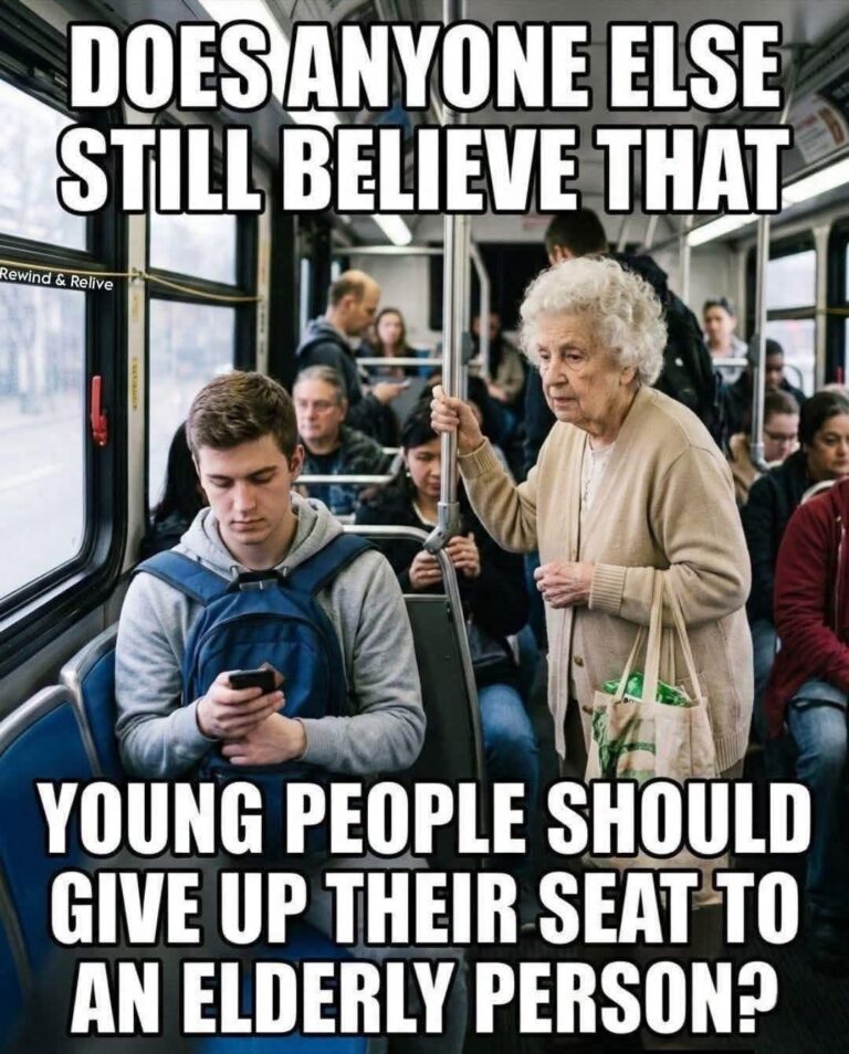 Should Young People Still Give Up Their Seat for an Elderly Person?