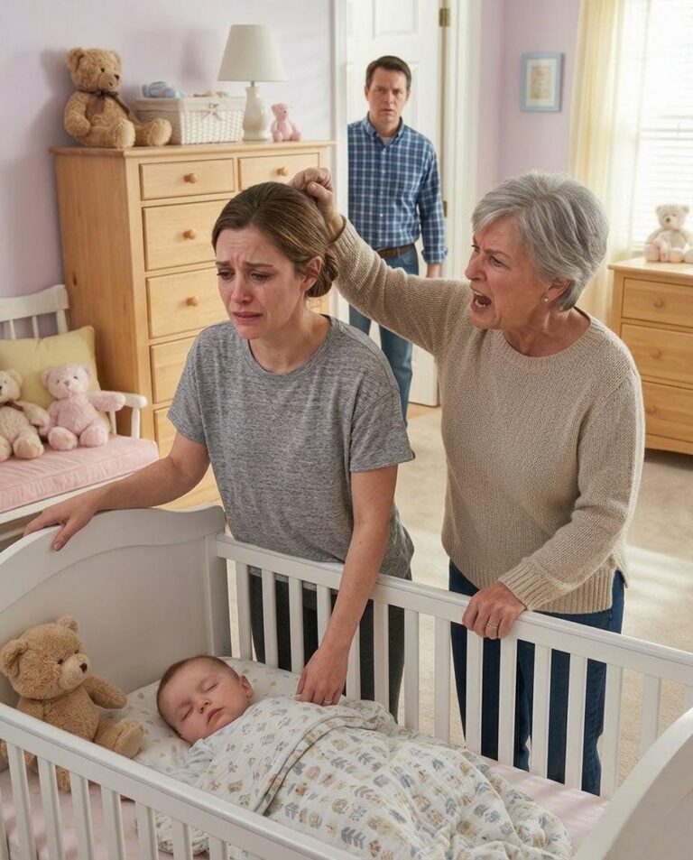 I set up the camera to monitor my baby during his nap, but the first thing I heard was what broke me: my mother growling, “You live off my son and you still dare to say you’re tired?” Then, right next to my son’s crib, she grabbed my wife by the hair.