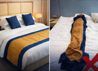 Why do hotels always put a sheet on the bed?