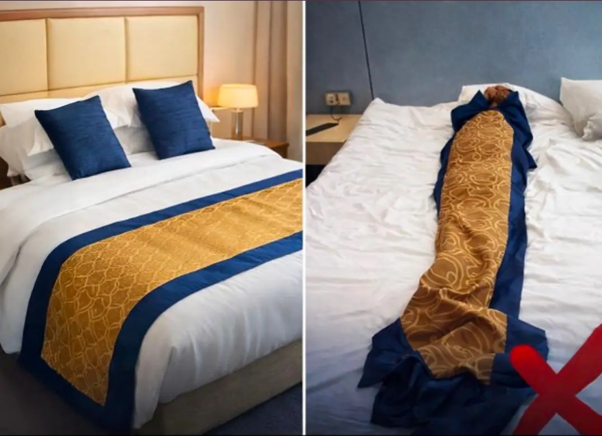 Why do hotels always put a sheet on the bed?