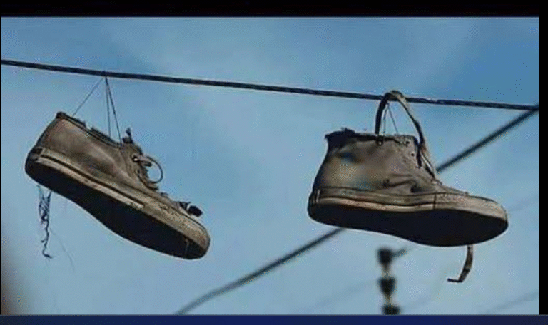 The Meaning Behind Shoes Strung Up On A Power Line