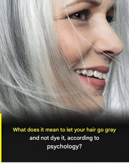 The true psychological meaning of letting your gray hair grow out naturally.