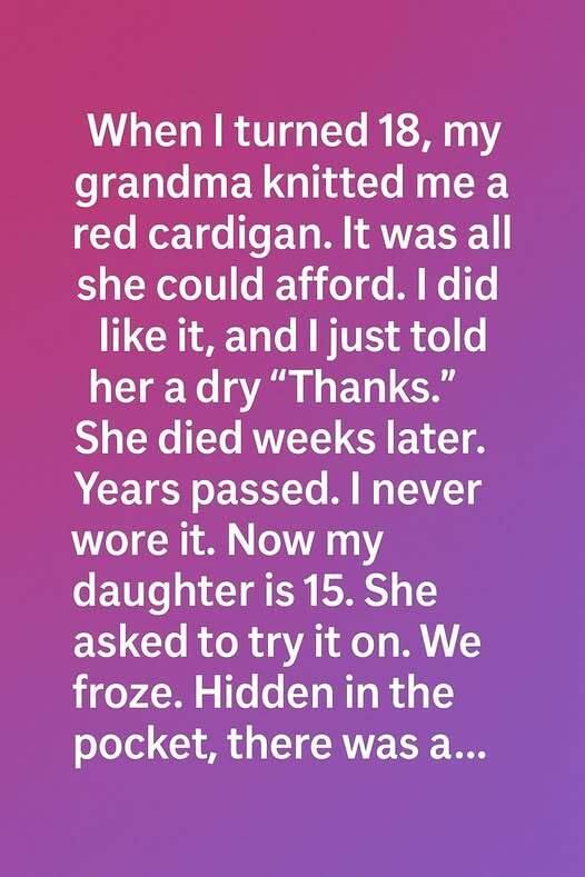The Red Cardigan, A Hidden Message of Love Across Generations