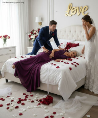 On the wedding night, I had to give up my bed to my mother-in-law because she was “drunk” — the next morning I found something stuck to the bed sheet that left me speechless.