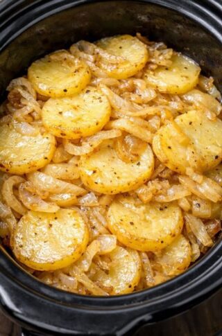 Slow Cooker Potato and Onion Bake